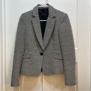 Zara Black & White Patterned Blazer